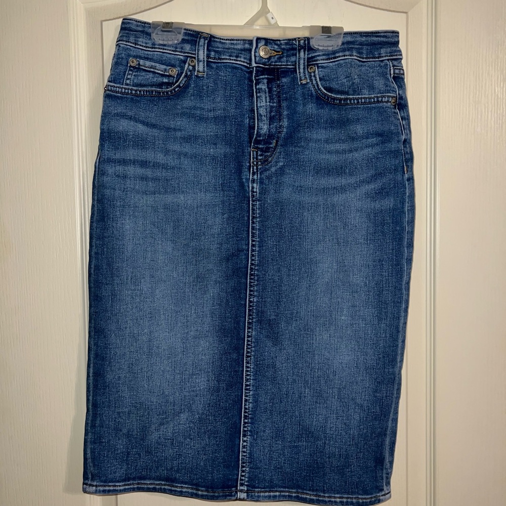 Lauren Ralph Lauren Classic Blue Denim Skirt